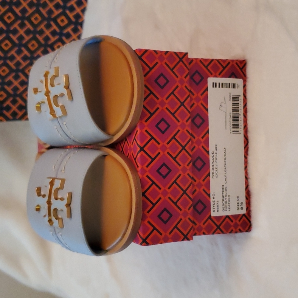 ⭐️FIRM PRICE!⭐️LAST 1! NEW WITH TAG & BOX! TORY BURCH Everly Slide Calf Leather - Picture 8 of 8